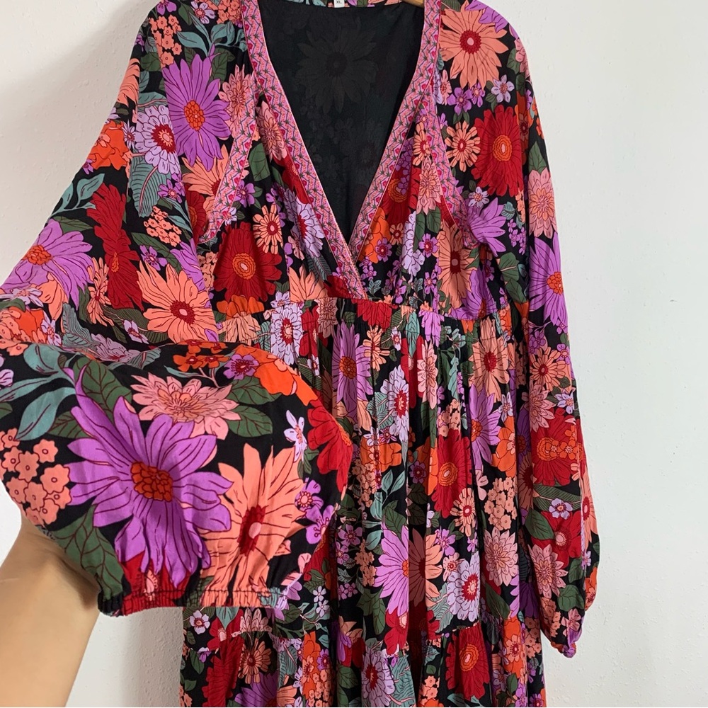 Baltic Born Floral Maxi Dress in Black, Red, Pink, Purple - Picture 7 of 12